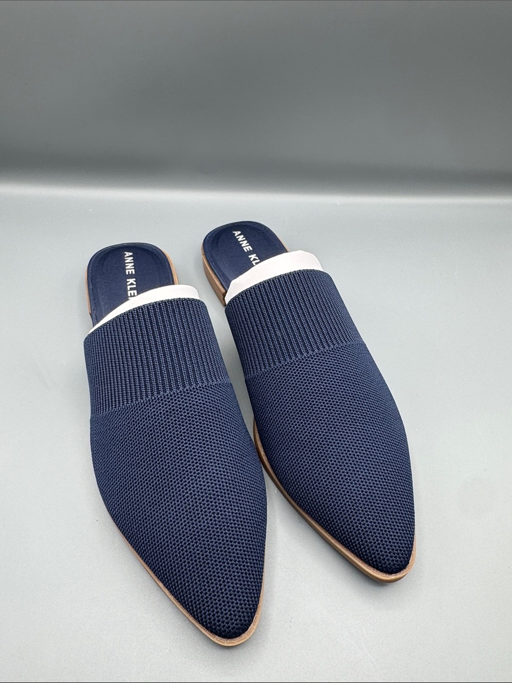 Anne Klein Vassar Pointed Toe Slip On Knit Mules